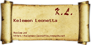 Kelemen Leonetta névjegykártya